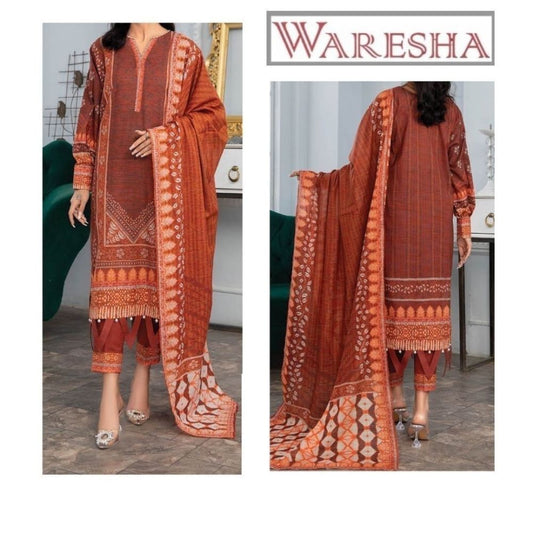 Branded Fancy Lawn Suit (1346-002) Waresha