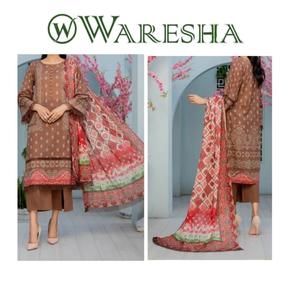 Branded Fancy Lawn Suit (1346-009) Waresha
