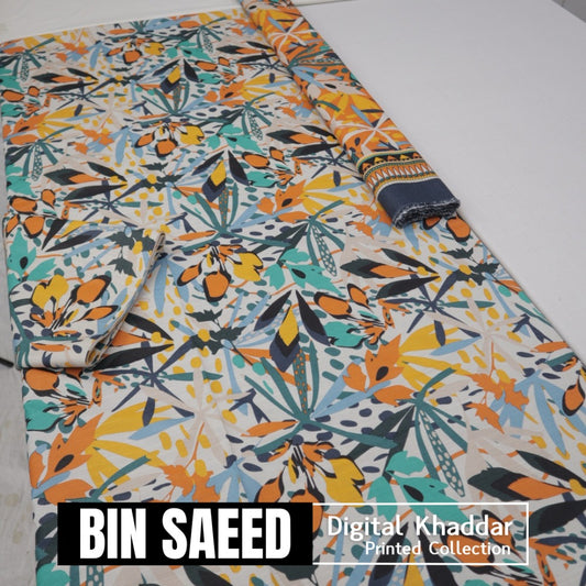 Bin Saeed Digital Khaddar 3 Piece (1375-176)