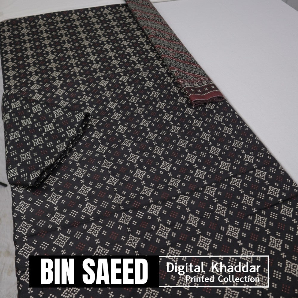 Bin Saeed Digital Khaddar 3 Piece (1375-179)