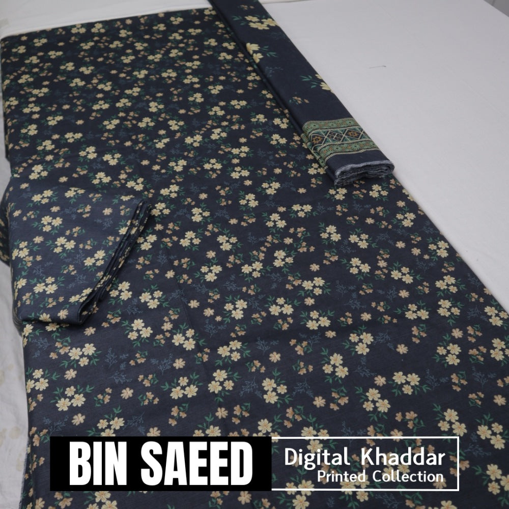 Bin Saeed Digital Khaddar 3 Piece (1375-182)