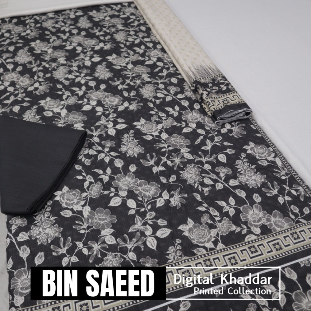 Bin Saeed Digital Khaddar 3 Piece (1375-187)