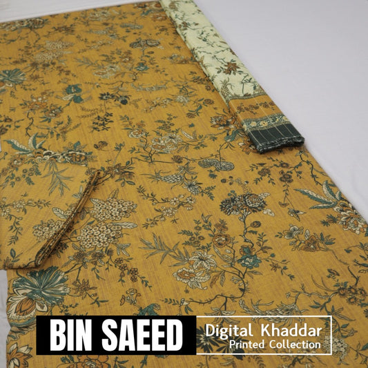 Bin Saeed Digital Khaddar 3 Piece (1375-189)