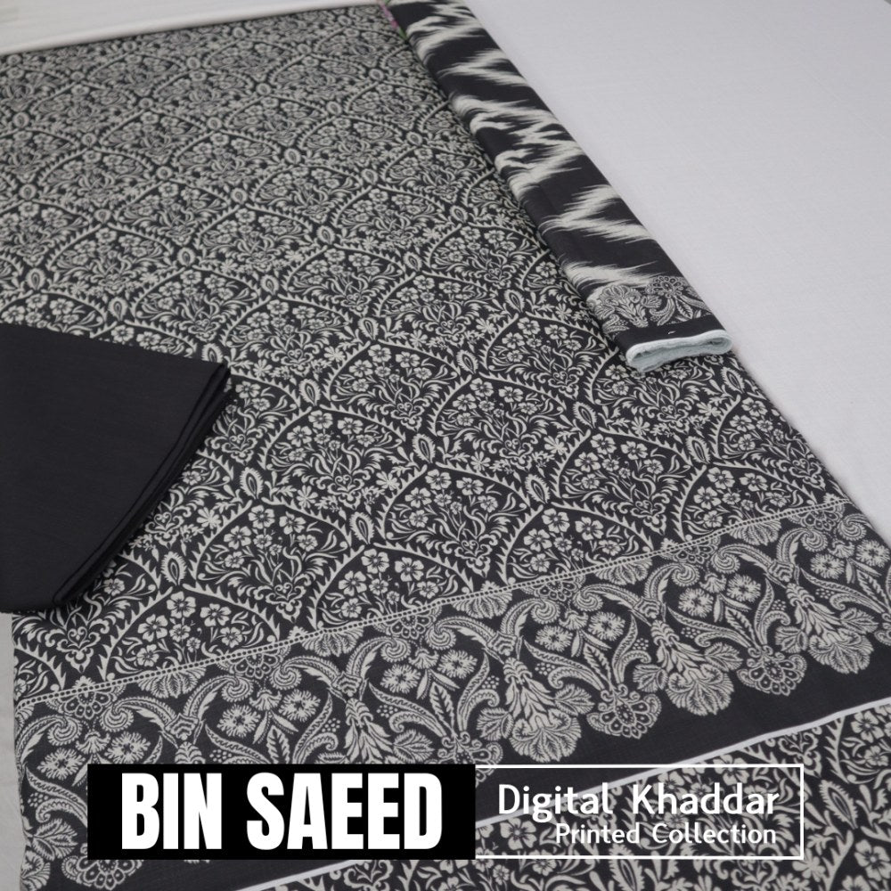 Bin Saeed Digital Khaddar 3 Piece (1375-191)