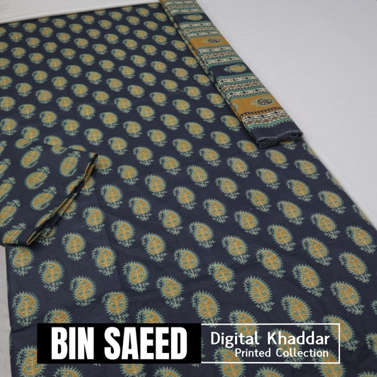 Bin Saeed Digital Khaddar 3 Piece (1375-192)