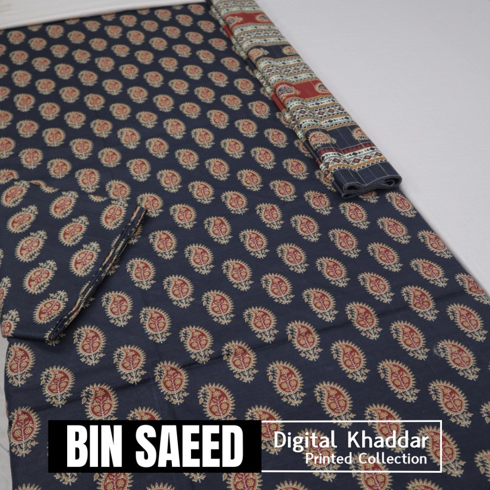 Bin Saeed Digital Khaddar 3 Piece (1375-193)