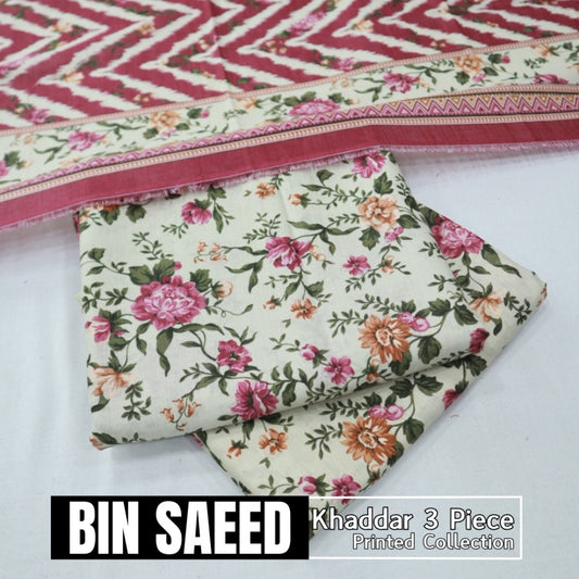Bin Saeed Digital Khaddar 3 Piece (1375-237)