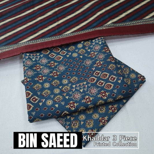 Bin Saeed Digital Khaddar 3 Piece (1375-238)