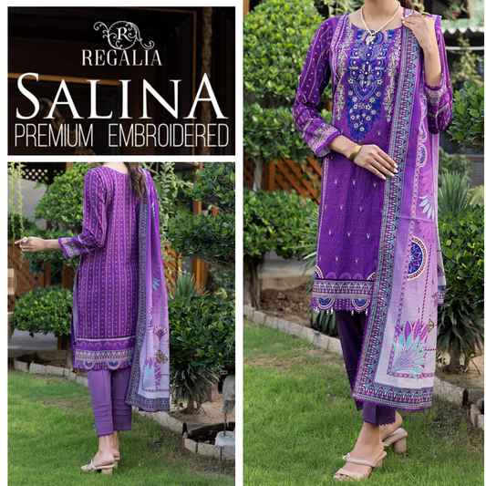 Salina Premium EMB Khaddar (1406-010) Regalia