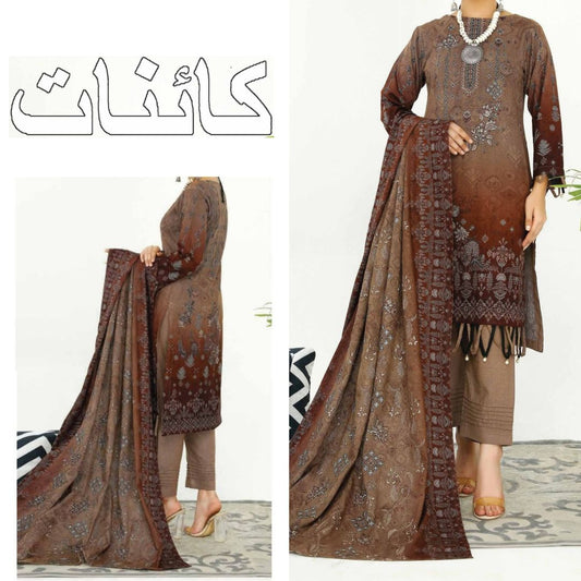 Kainat Dhanak Bareeze EMB Shawl (1409-010) Fatima Collection