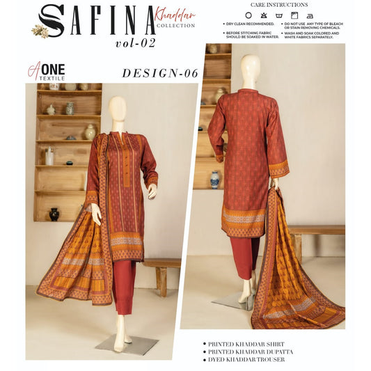 Digital Khaddar 3 Piece (1410-015) Safina