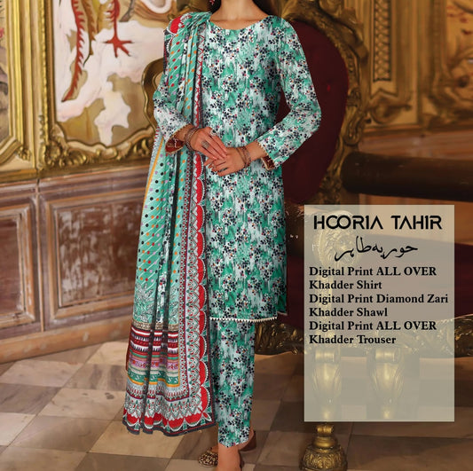 Khaddar Zari Shawl (1420-001) Hooria Tahir