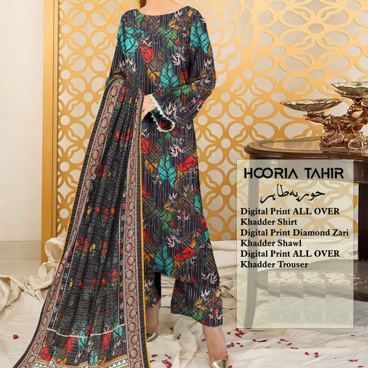 Khaddar Zari Shawl (1420-002) Hooria Tahir