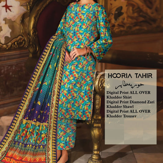 Khaddar Zari Shawl (1420-006) Hooria Tahir