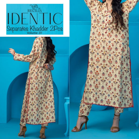 Identic Khaddar 2 Piece (1425-004) Regalia