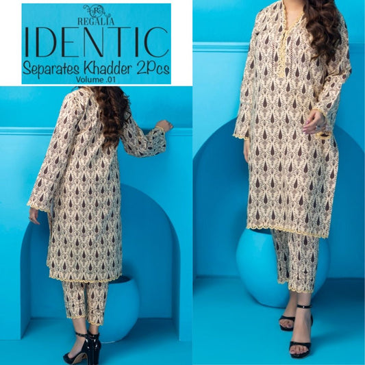 Identic Khaddar 2 Piece (1425-005) Regalia