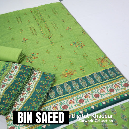 Khaddar Embroidery Cutwork (1437-006) Bin Saeed