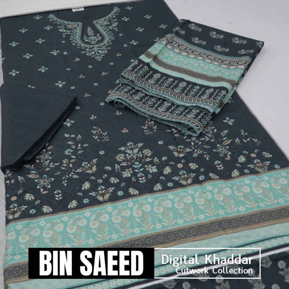 Bin Saeed Cut-Work Digital Khaddar (1437-017)