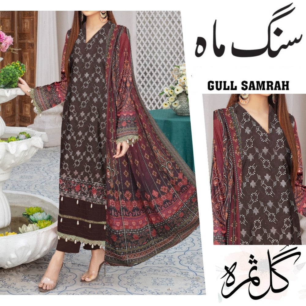 Gull Samrah Chikenkari Lawn Embroidered (1467-007)