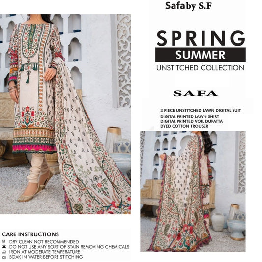 SAFA Unstitched Lawn Collection (1474-001)