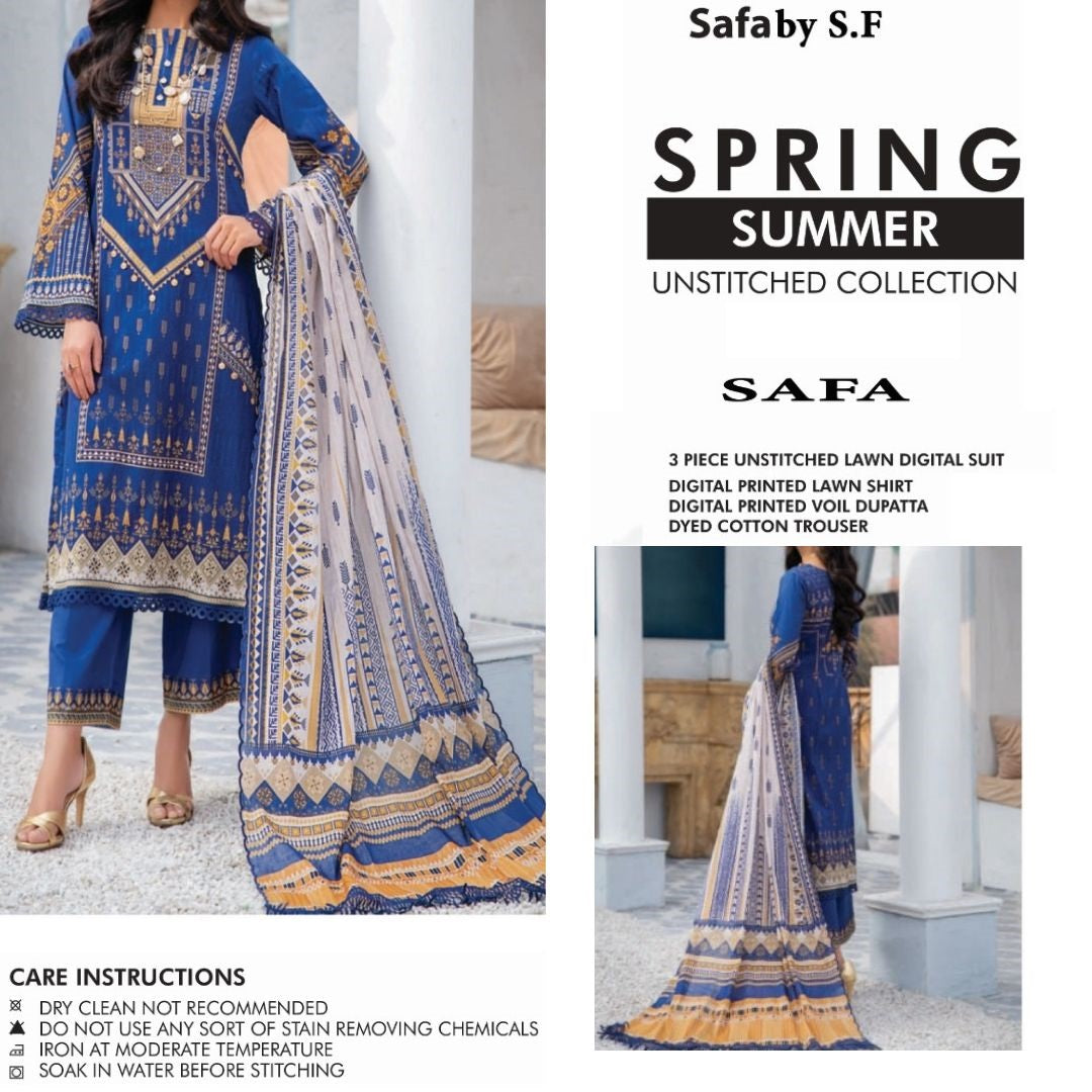 SAFA Unstitched Lawn Collection (1474-005)