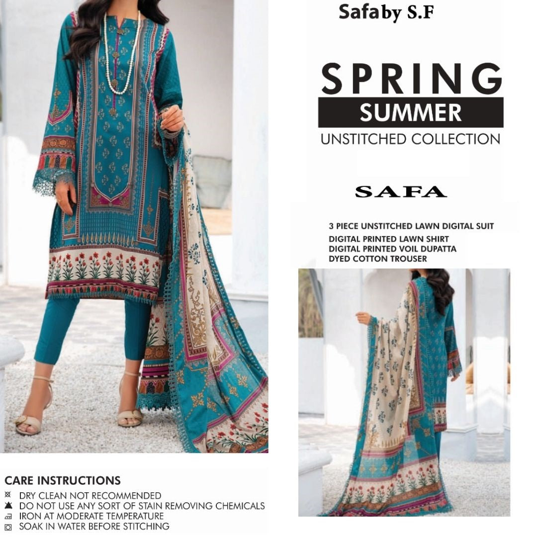 SAFA Unstitched Lawn Collection (1474-007)