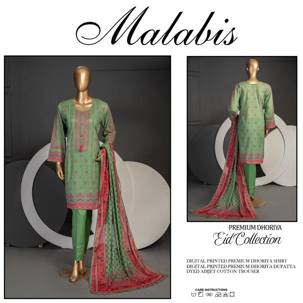 Malabis Dhoriya Lawn 3 Piece (1476-004)