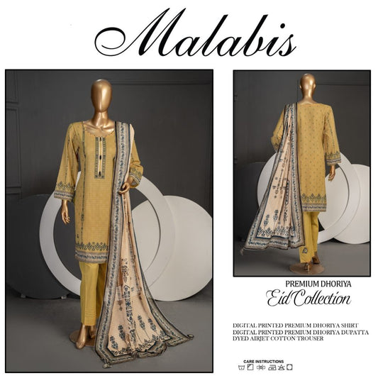 Malabis Dhoriya Lawn 3 Piece (1476-005)