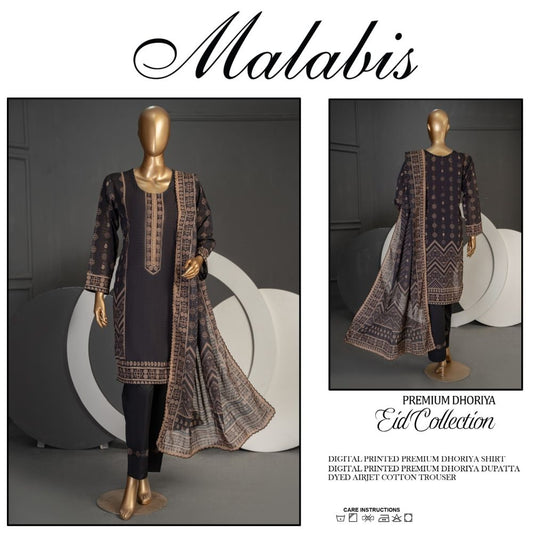 Malabis Dhoriya Lawn 3 Piece (1476-006)