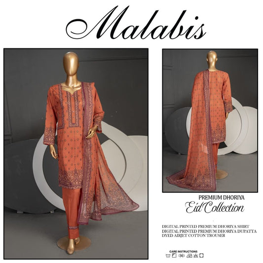 Malabis Dhoriya Lawn 3 Piece (1476-007)