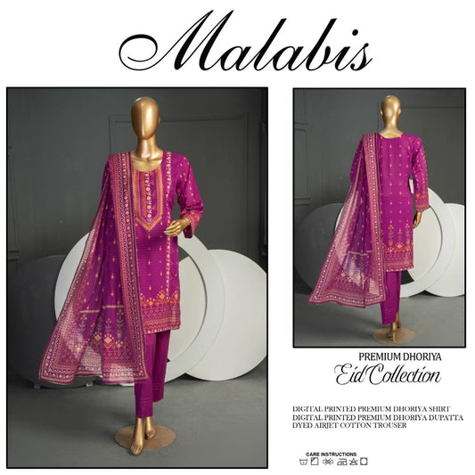 Malabis Dhoriya Lawn 3 Piece (1476-009)