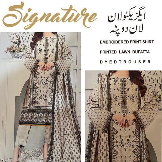 Signature Executive Lawn Embroidered (1483-007)