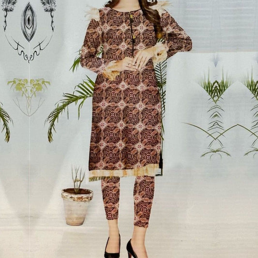 Fatima Collection Printed Lawn 2 Piece (1486-013)