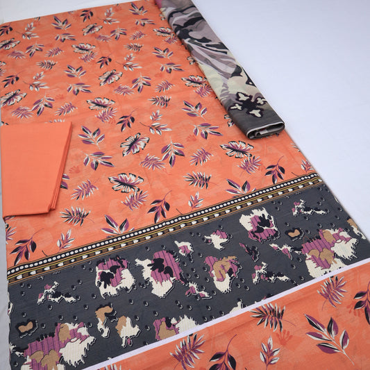 ZM Bana Doria Lawn with Bamber Dupatta (1501-006)