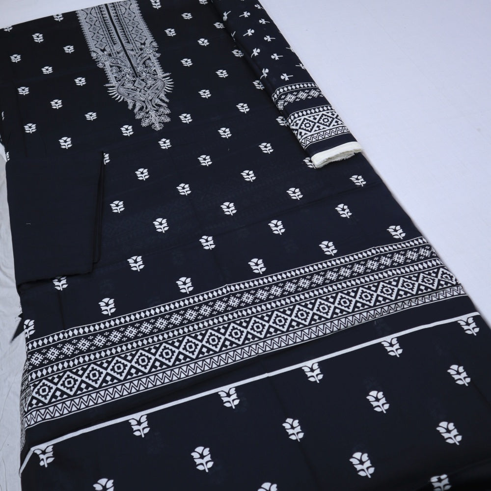 Safina Black & White Digital Lawn (1536-005)