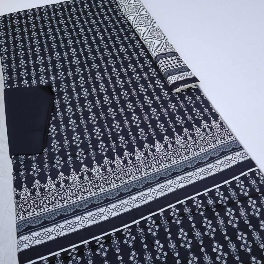 Safina Black & White Digital Lawn (1536-012)