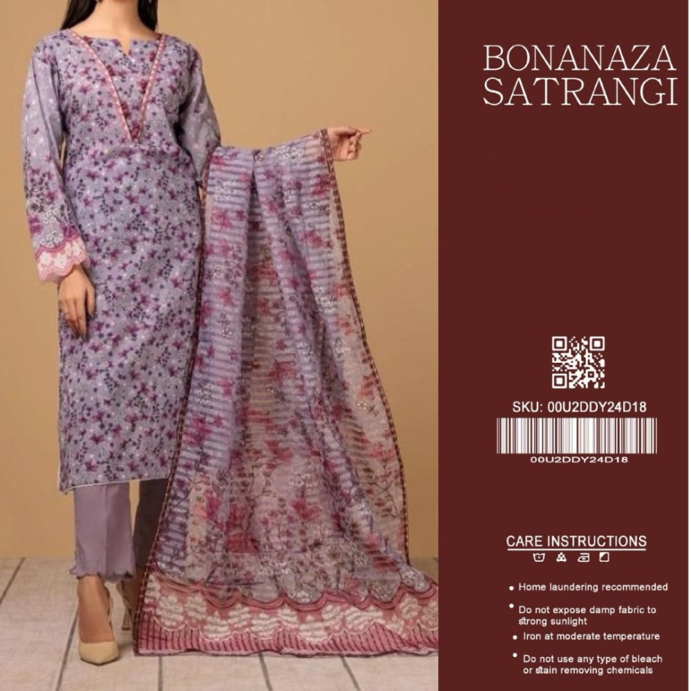 Printed Shalwar with Voil Dupatta by EM (1537-002)