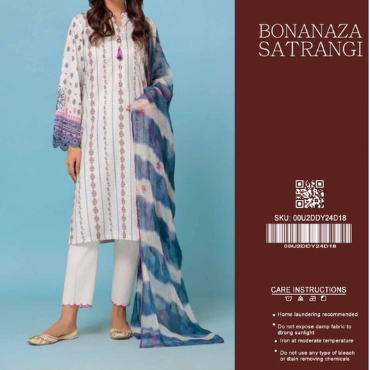 Printed Shalwar with Voil Dupatta by EM (1537-006)