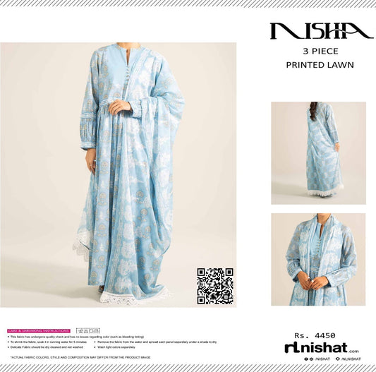 Nisha Printed Lawn 3 Piece (1539-004)