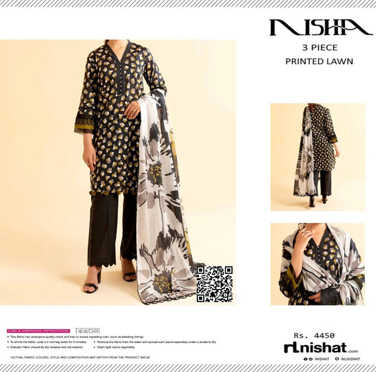 Nisha Printed Lawn 3 Piece (1539-007)