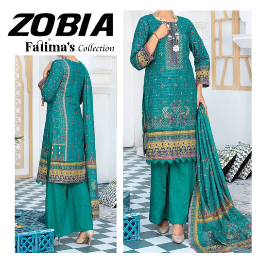 Zobia Emb Fancy Khaddar & Pallu Shawl (1578-004)