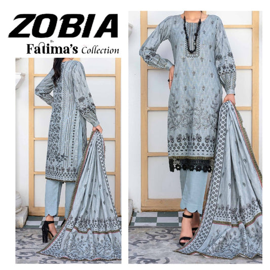 Zobia Emb Fancy Khaddar & Pallu Shawl (1578-009)