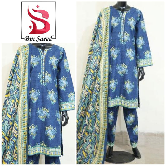 Bin Saeed Printed Khaddar Stitch (1585-010)