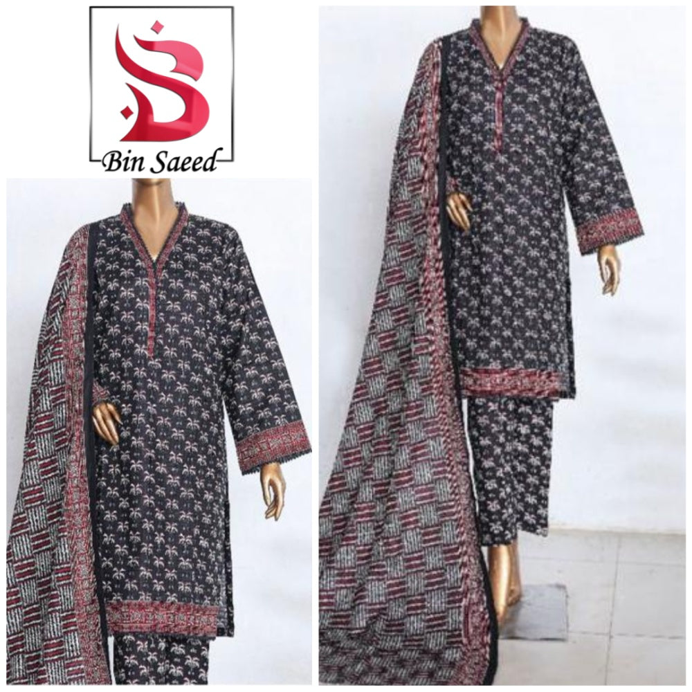 Bin Saeed Printed Khaddar Stitch (1585-012)