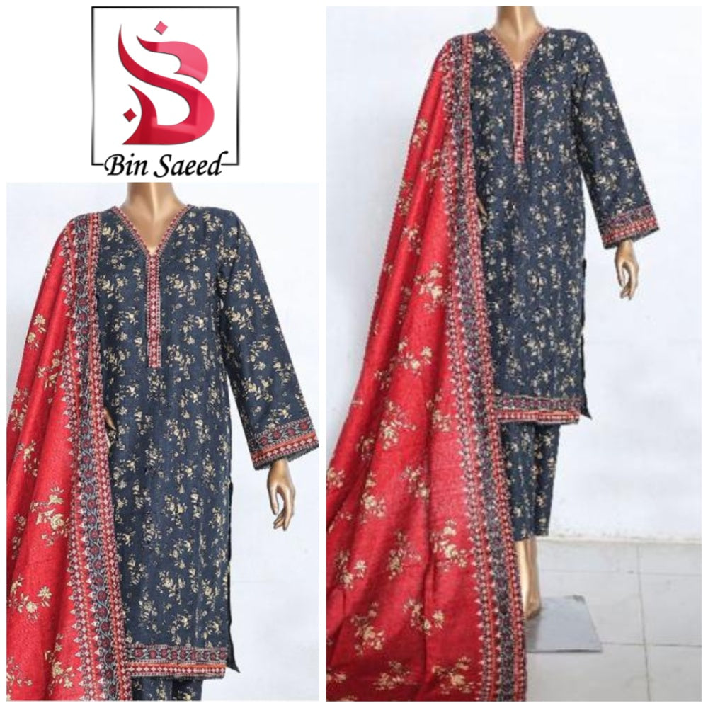 Bin Saeed Printed Khaddar Stitch (1585-014)