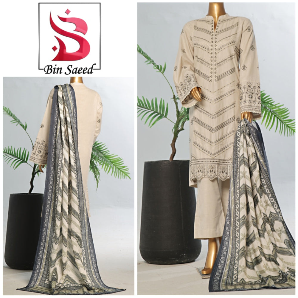 Bin Saeed Embroidered Khaddar Stitch (1586-002)