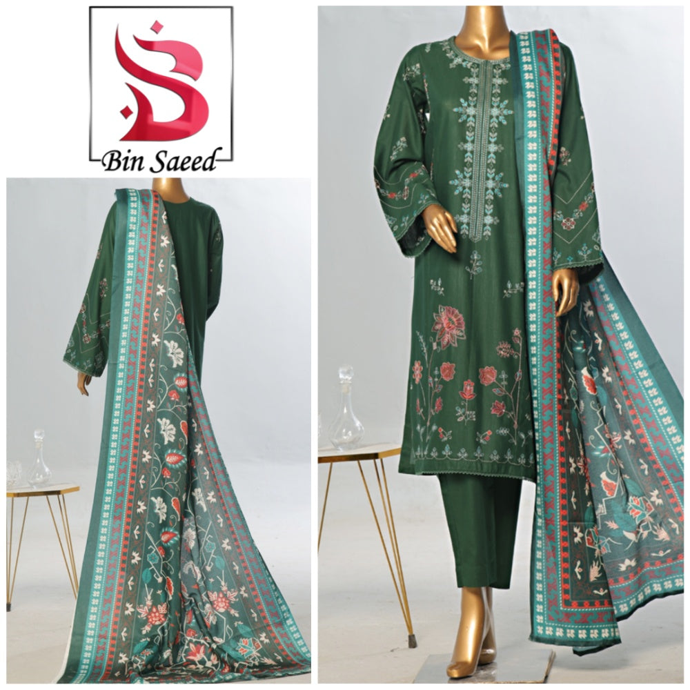 Bin Saeed Embroidered Khaddar Stitch (1586-004)