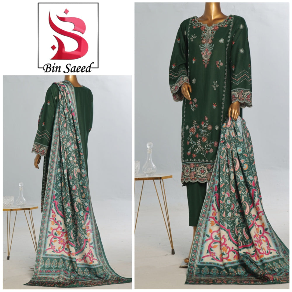 Bin Saeed Embroidered Khaddar Stitch (1586-006)