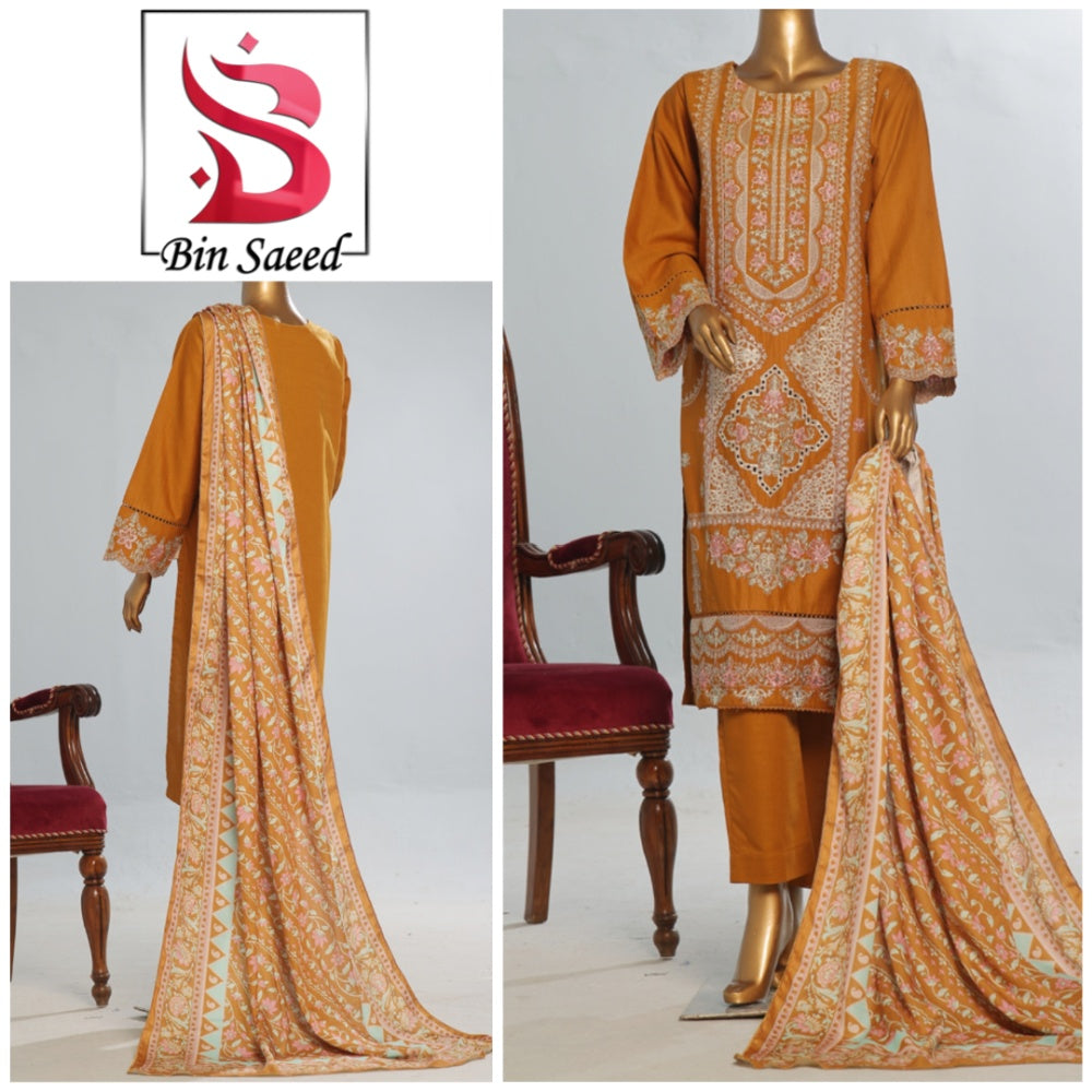 Bin Saeed Embroidered Khaddar Stitch (1586-007)