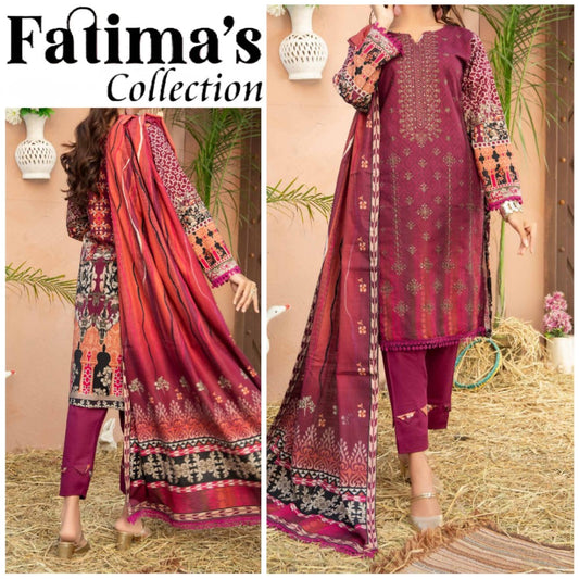 Shama Embroidered Khaddar (1588-001)